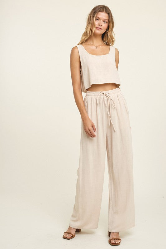 Bay Breeze Linen Drawstring Pants