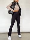 All Set High Rise Flared Pants- Black