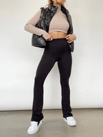 All Set High Rise Flared Pants- Black