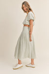 Sunny Meadow Pleated Midi Skirt