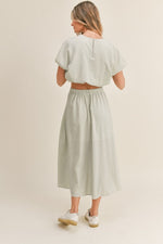 Sunny Meadow Pleated Midi Skirt