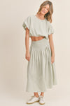 Sunny Meadow Pleated Midi Skirt