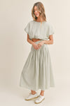 Sunny Meadow Pleated Midi Skirt