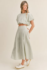 Sunny Meadow Pleated Midi Skirt